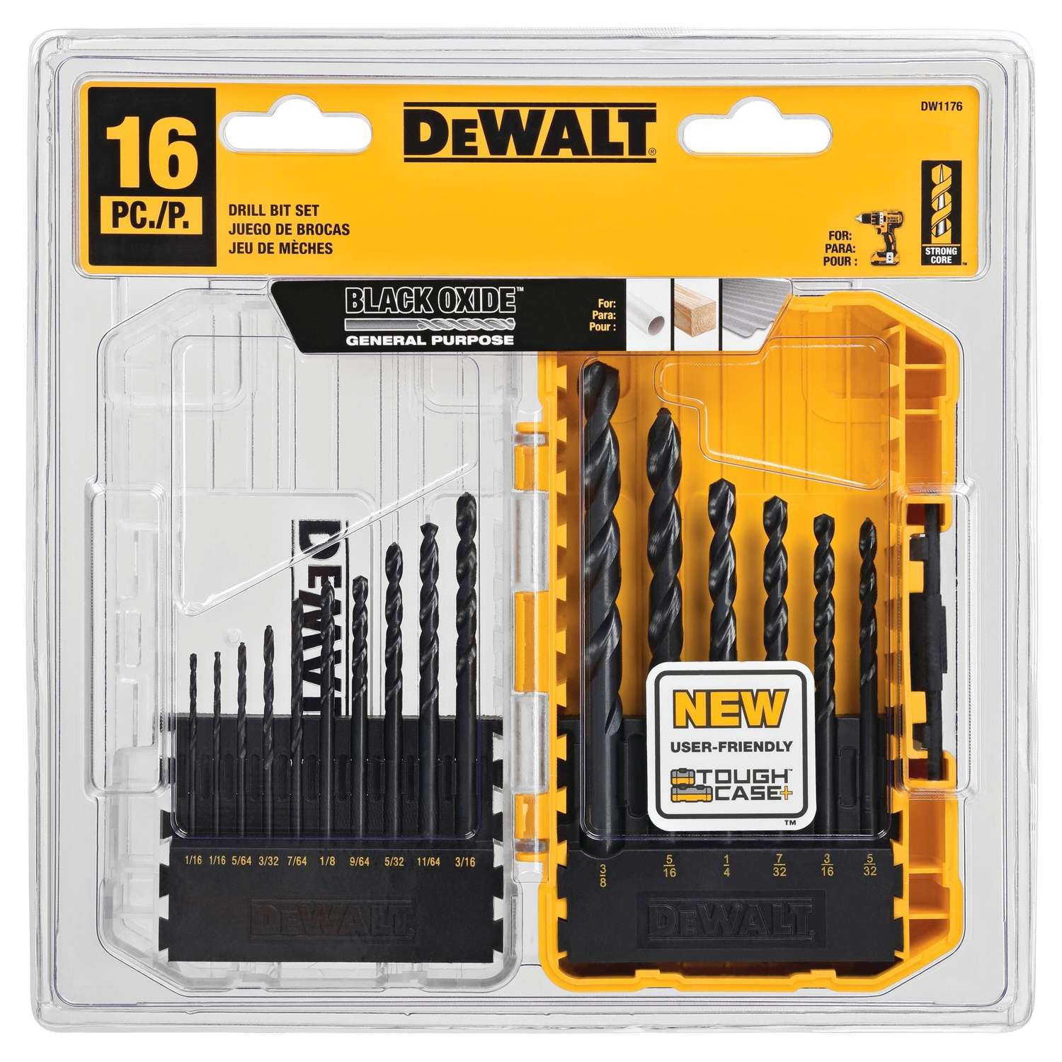 DeWalt Black Oxide Drill Bit Set 16 pc. - Ace Hardware