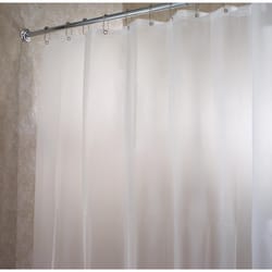 iDesign 72 in. H X 72 in. W White Soft Shower Curtain Liner EVA
