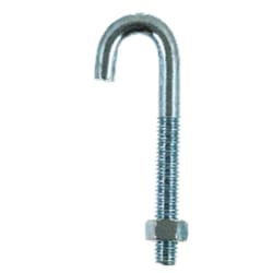 Hampton Small Zinc-Plated Silver Zinc 1 in. L J-Bolt 375 lb 1 pk