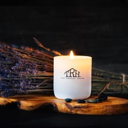 The Rustic House White French Lavender Scent Candle 8 oz