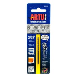 ARTU 3/32 in. X 2-1/4 in. L Cobalt Drill Bit Straight Shank 1 pc