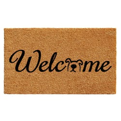 Home & More 1.42 W X 2.42 L Multi-color Doggie Welcome Coir Door Mat