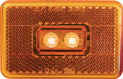 Peterson Piranha Amber Rectangular Clearance/Side Marker LED Light