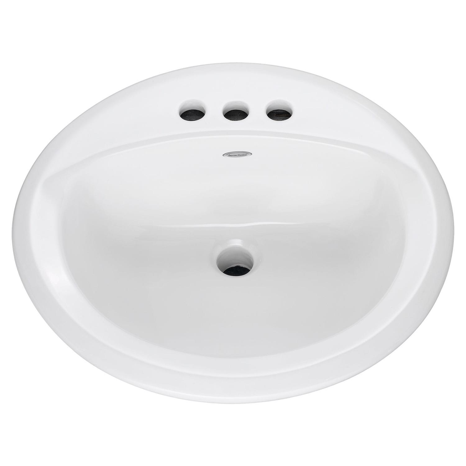 セントミロワール Glacier Bay 19 in. Drop-In Round Vitreous China Bathroom