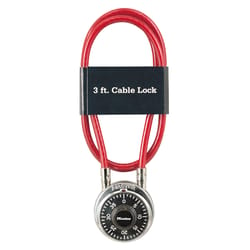 Master Lock 1-7/8 in. W X 36 in. L Stainless Steel 3-Digit Combination Cable Lock Keyed Alike