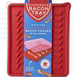 Talisman Designs Red Silicone Microwave Bacon Tray
