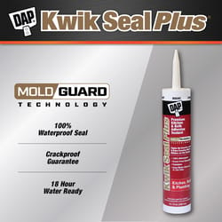 DAP Kwik Seal Plus Biscuit Siliconized Latex Kitchen and Bath Adhesive Caulk 10.1 oz