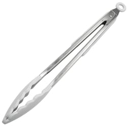 Chef Craft Premium Gray Silicone/Stainless Steel Tongs