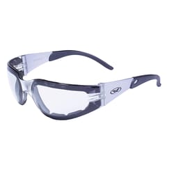 Global Vision Rider Plus Anti-Fog Motorcycle Safety Glasses Clear Lens Gray Frame 1 pk