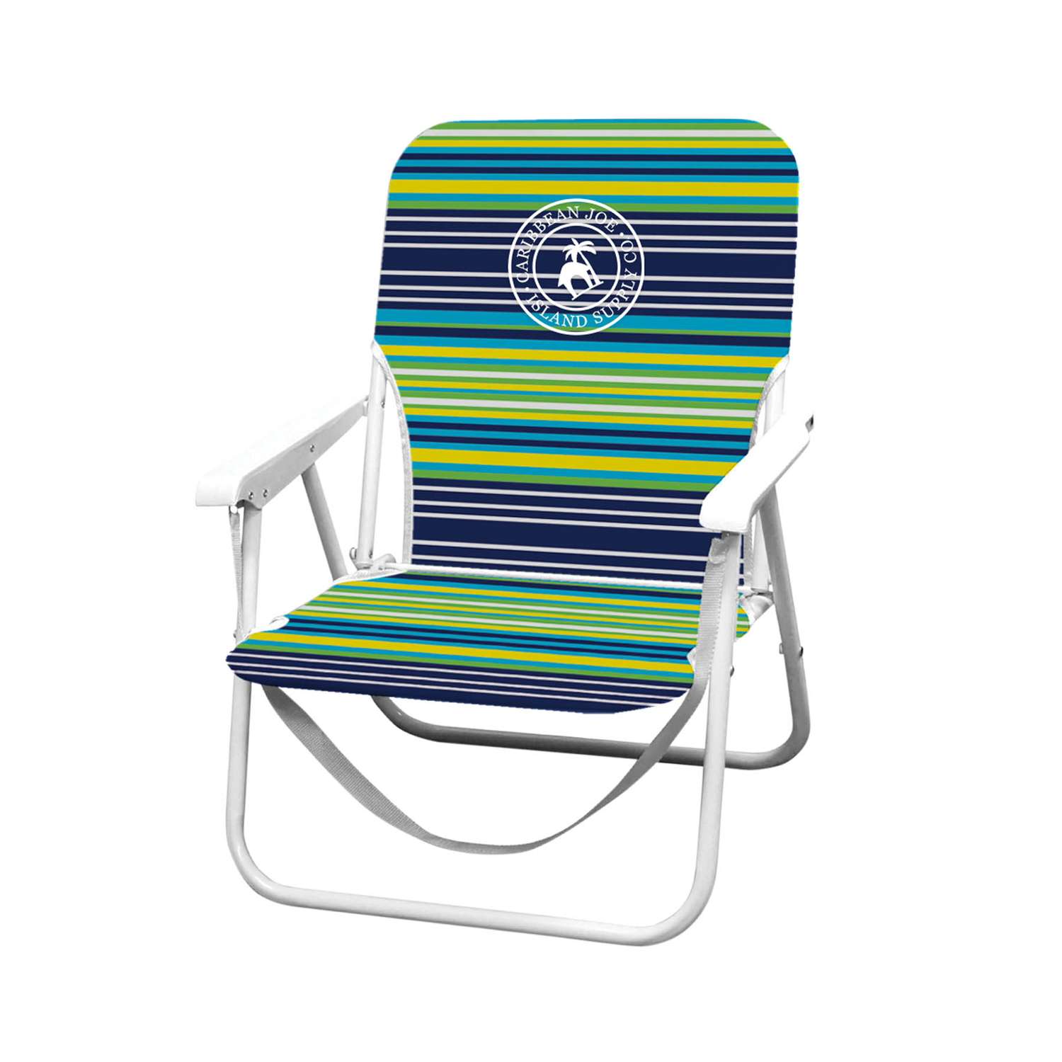 Caribbean Joe White Steel Frame Foldable Lounge Chair Ace Hardware