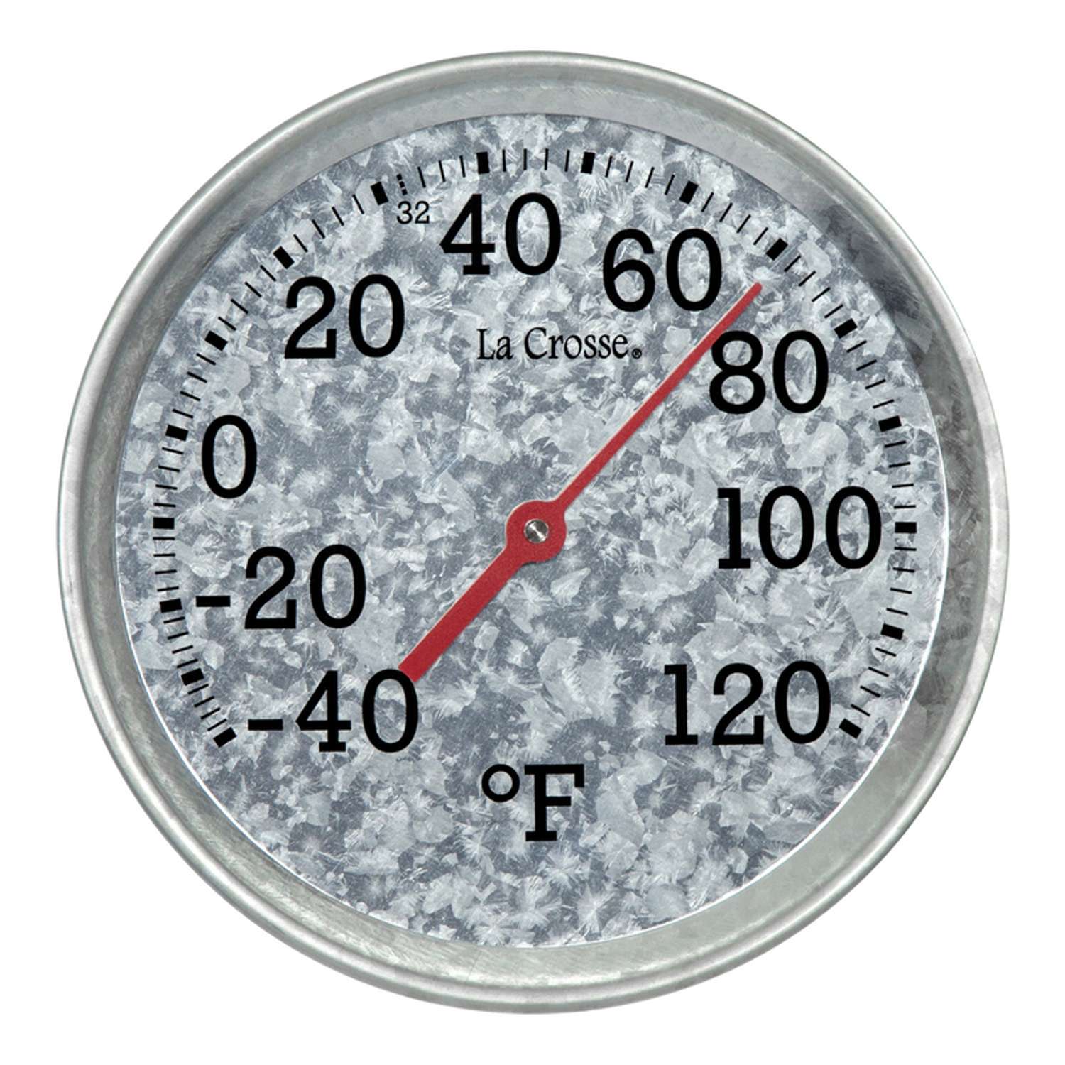 La Crosse Technology Thermometer Galvanized Metal Silver 7 in. Ace