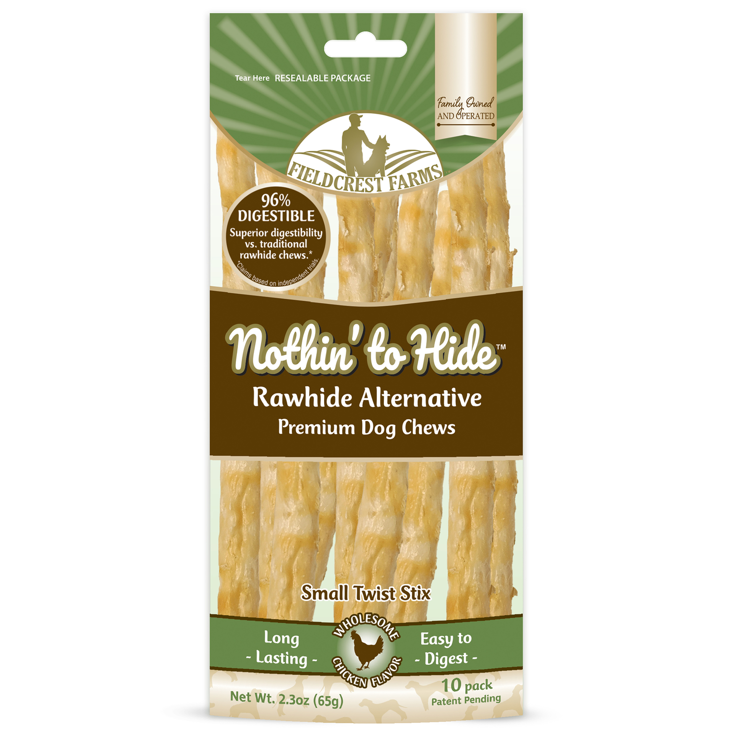 Photos - Other interior and decor Fieldcrest Farms Nothin' to Hide Chicken Grain Free Chews For Dogs 10 pk 1 