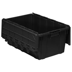 Scepter 17 gal Black Hinged-Lid Tote 12.5 in. H X 27 in. W X 16.9 in. D Stackable