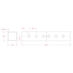 SteelWorks 1-1/4 in. D X 3 ft. L Tube 1 pk