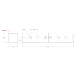 SteelWorks 1-1/4 in. D X 3 ft. L Tube 1 pk