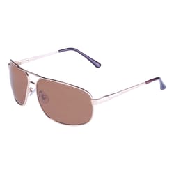 BluWater Navigator 2 Unisex Gold Frame Brown Lens Polarized Sunglasses