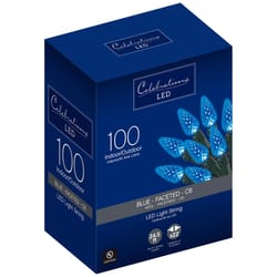 Celebrations LED C6 Blue 100 ct String Christmas Lights 24.5 ft.