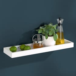Dolle Loggia 1.6 in. H X 31.5 in. W X 5.9 in. D White Wood Floating Shelf