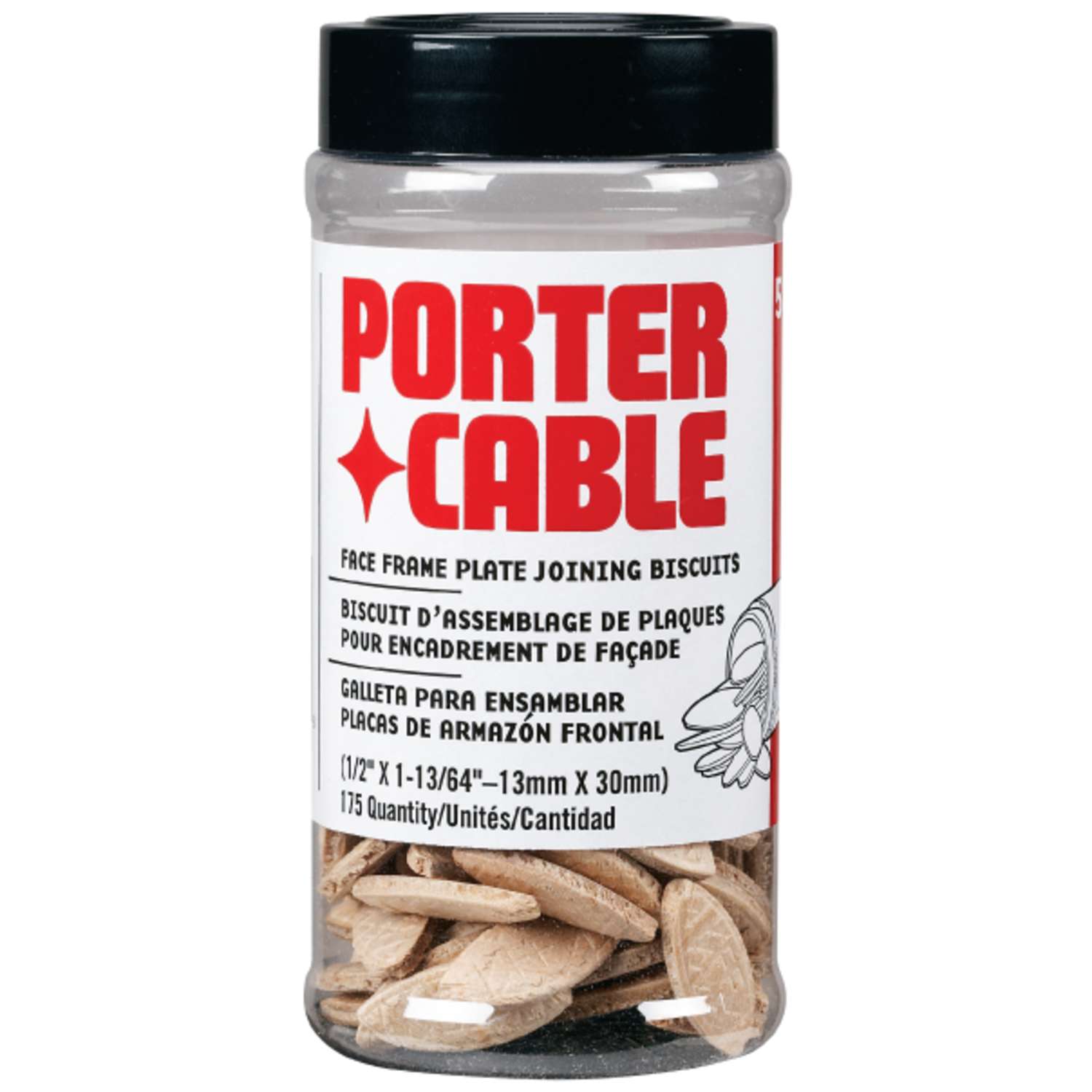 Porter Cable Hardwood Plate Joining Biscuits 113/64 in. L 175 pk Ace