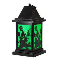 Gerson 12.2 in. Solar Metal Lantern Halloween Decor