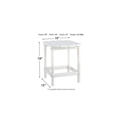 Signature Design by Ashley Sundown Treasure White Rectangular Plastic Contemporary End Table