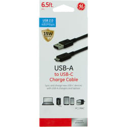 GE Pro 6.5 ft. L USB-A to USB-C Charging Cable