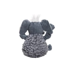 HuggleHounds FlufferKnottie Gray Fabric Ellamae Elephant Dog Toy Large 1 pk