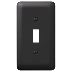 Amerelle Devon Matte Black 1 gang Stamped Steel Toggle Wall Plate 1 pk