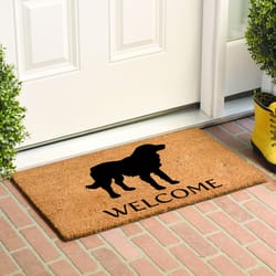 Calloway Mills 1.5 ft. W X 2.5 ft. L Black/Brown Coir Door Mat