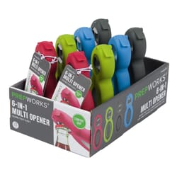 Progressive PrepWorks Matte Assorted Silicone/Stainless Steel Manual 6-In-1 Opener