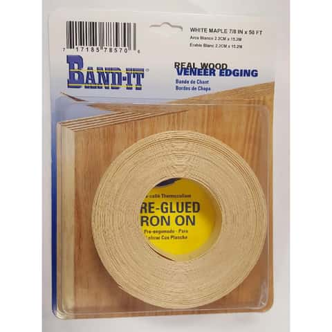 Pre-Glued Veneer Edge Banding - 13/16 inch x 50 foot