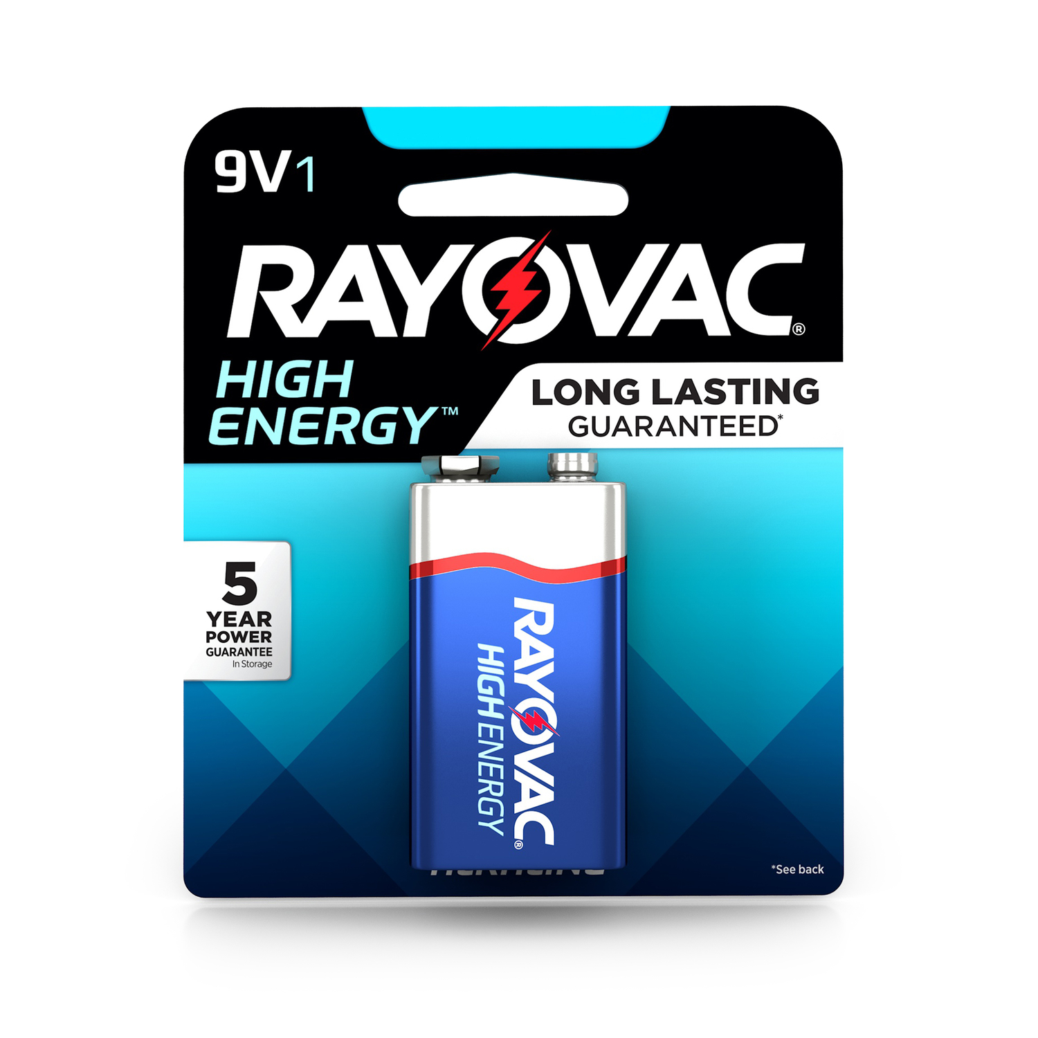 Photos - Household Switch Rayovac High Energy 9-Volt Alkaline Batteries 1 pk Carded A1604-1TGENK.01 