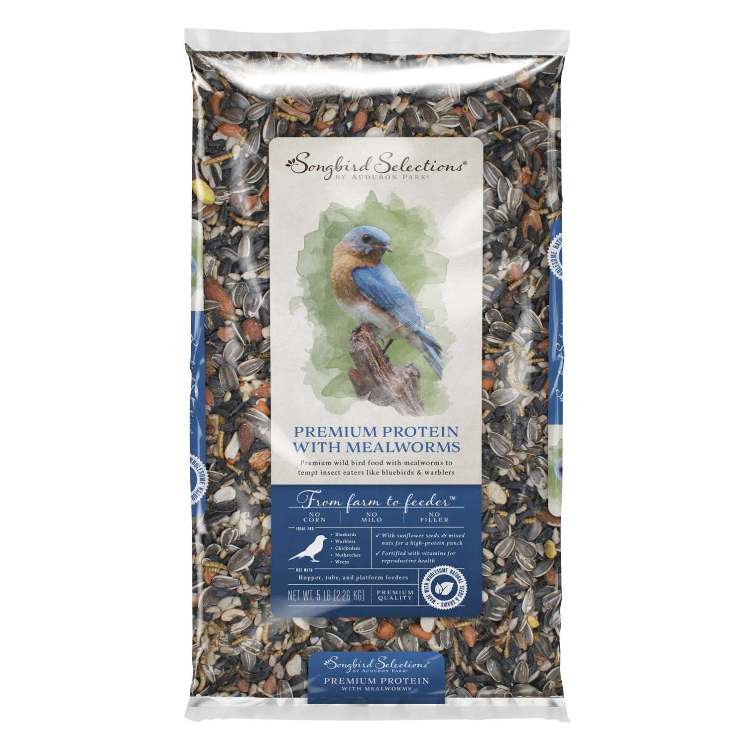 Audubon Park Songbird Selections Bluebird/Warblers Mealworm Bird Seed 5 lb. Ace Hardware