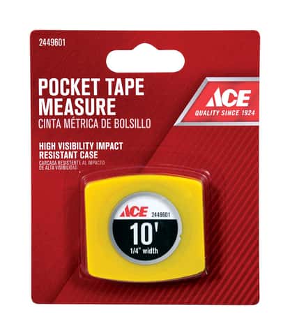 Ace Hardware Pocket Tape Measure, 1/4 W X 10' L