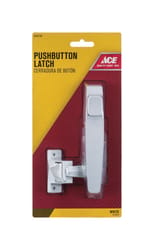 Ace Bare White Steel Push Button Latch 1 pk