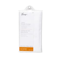 Kenney 72 in. H X 70 in. W White Shower Curtain Liner Polyester