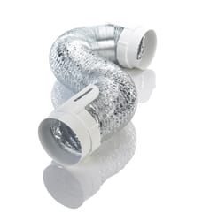 Ace 96 in. L X 4 in. D Silver/White Aluminum Dryer Vent Kit