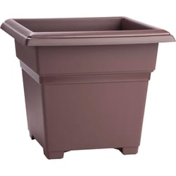 Novelty 15 in. H X 18 in. W X 18 in. D Plastic Countryside Tub Patio Planter Brown