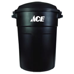 Ace 32 gal Black Plastic Garbage Can Lid Included