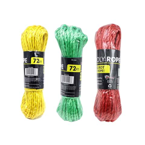 Diamond Visions 0.25 in. D X 72 ft. L Assorted Twisted Poly Rope