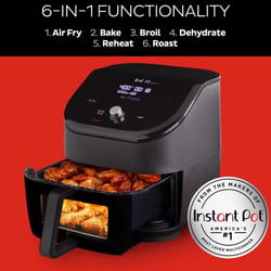 Instant Pot Vortex Black 6 qt Programmable Digital Air Fryer