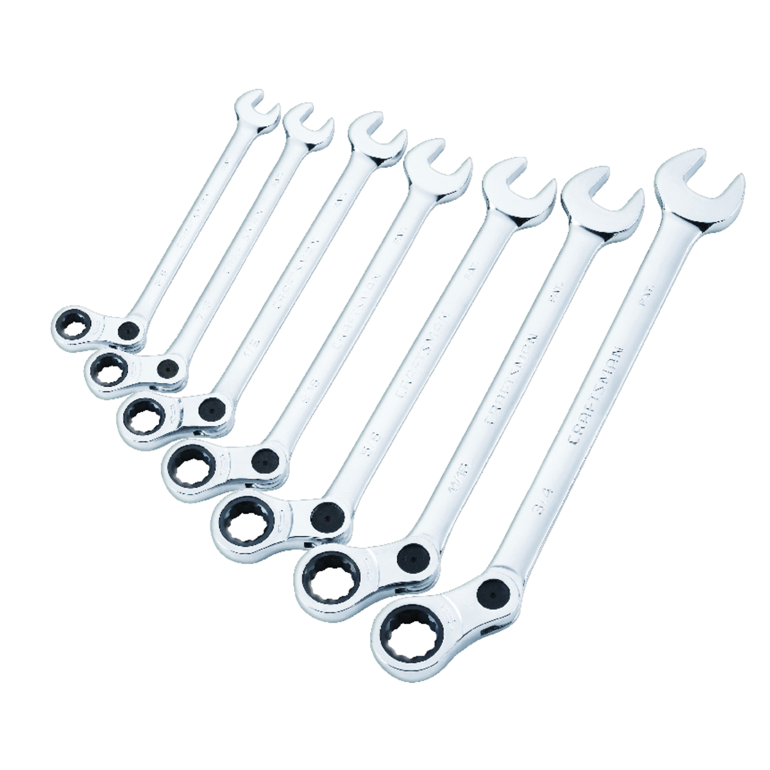 UPC 099575333040 product image for Craftsman 7 Piece Standard Elbow Ratcheting Wrench Set (00914635) | upcitemdb.com