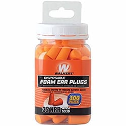 Walker's 32 dB Foam Earplugs Orange 100 pk