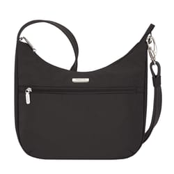 Travelon Black Hobo Bag 9.5 in. H X 10.25 in. W