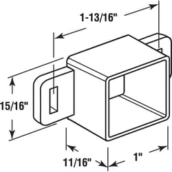 Prime-Line Plastic Center Guide Drawer Track Back Plate 1 pk