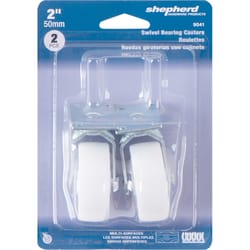 Shepherd Hardware 2 in. D Swivel Plastic Caster 60 lb 2 pk