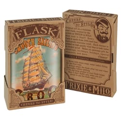 Trixie & Milo Smooth Sailing Grog 8 oz Multicolored Stainless Steel Flask