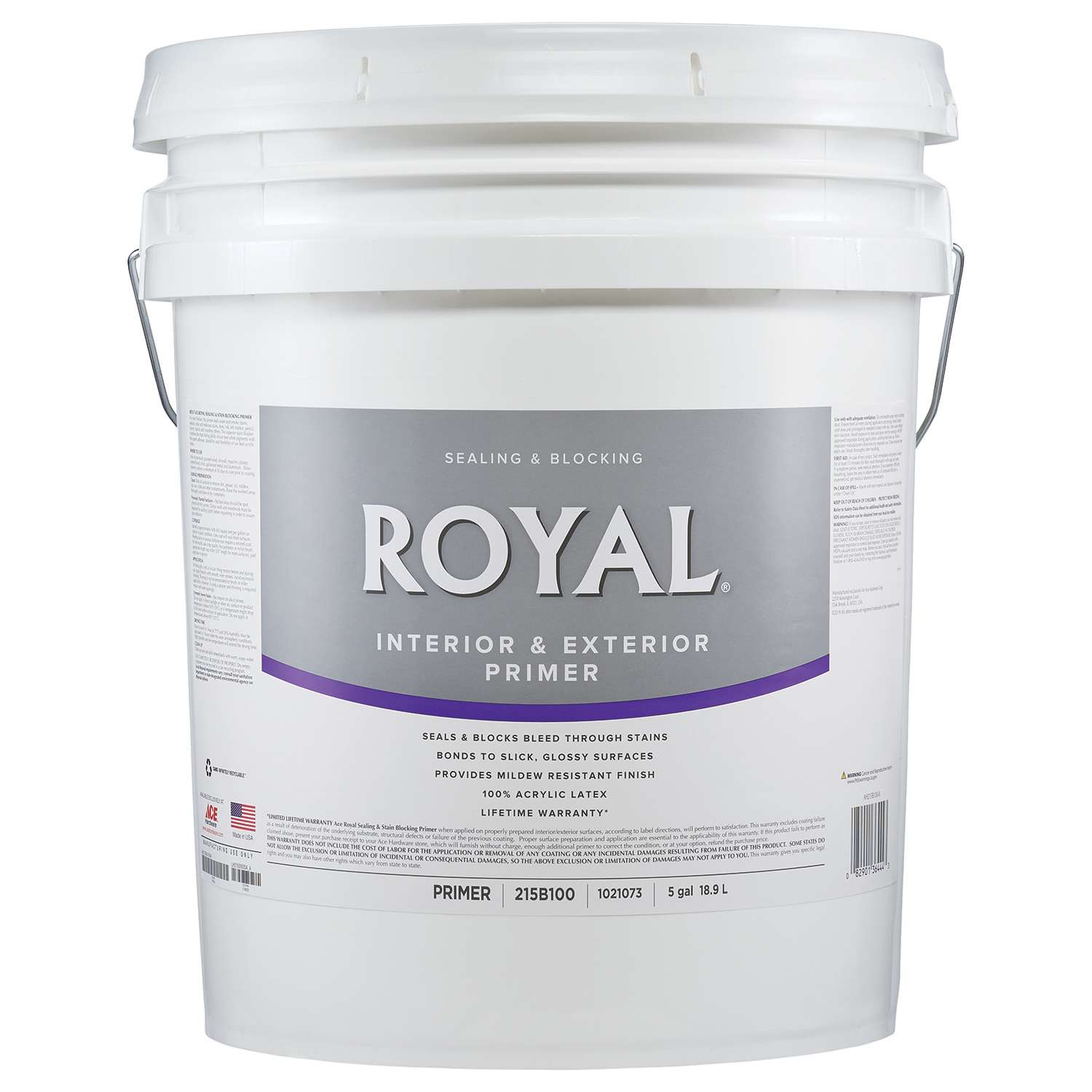 Royal Primer Flat Acrylic Latex Halt Sealing Primer 5 gal Ace Hardware