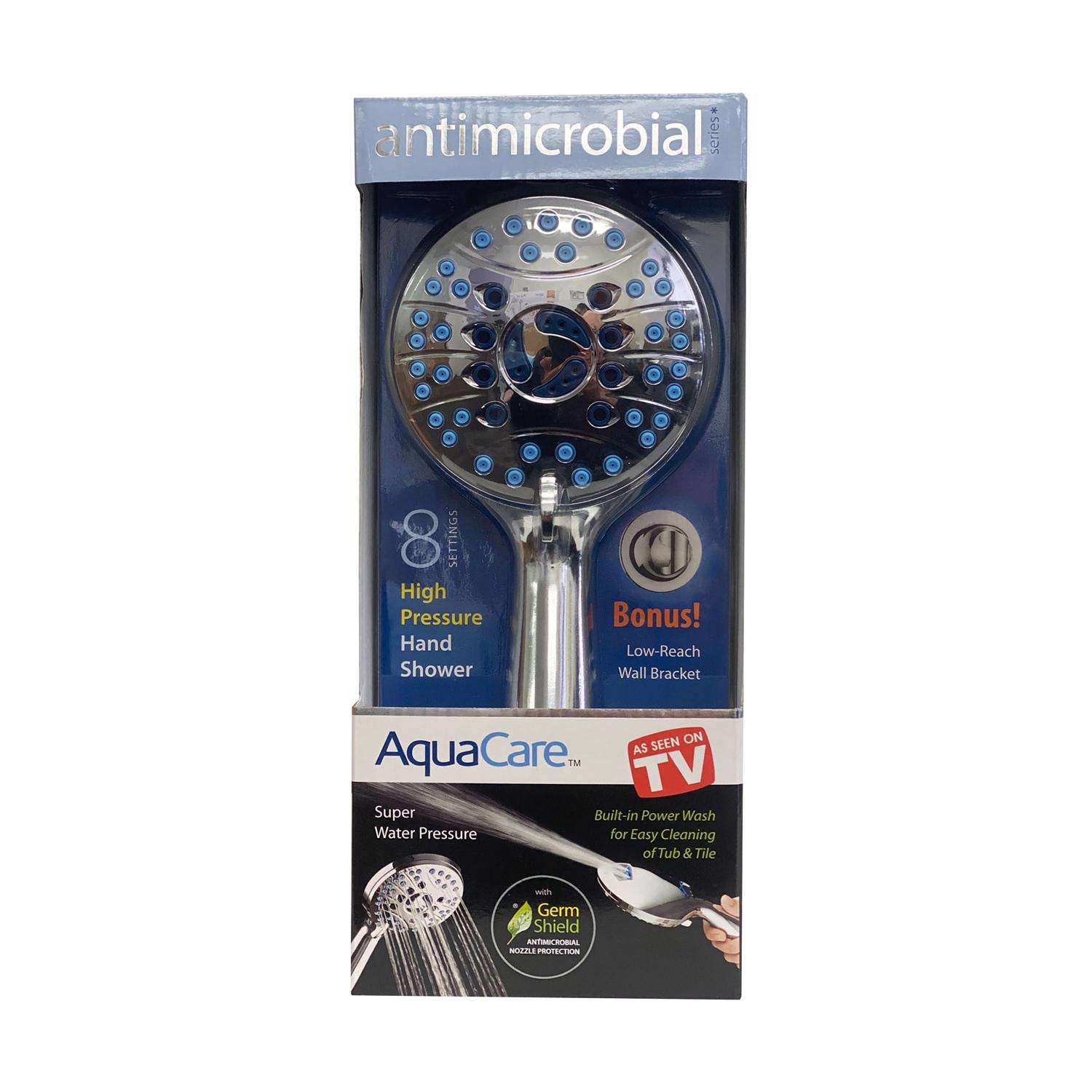 AquaCare Antimicrobial AS Seen On TV Handheld Shower Head Stainless