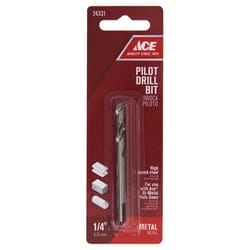 Ace 1/4 in. High Speed Steel Pilot Drill Bit 3-Flat Shank 1 pc